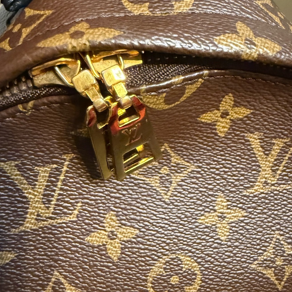 AUTHENTIC Louis Vuitton Brown Monogram Backpack- Palm Springs- MM - Picture 7 of 16